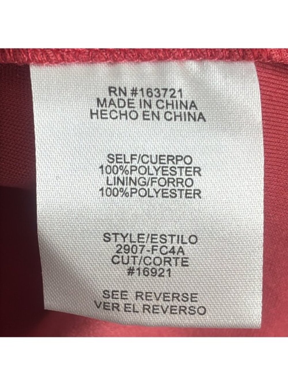 NWT City Studios Womens Coral Pink Puff Sleeve Tie Open-Back A-Line Dress Size 3 - Picture 15 of 16
